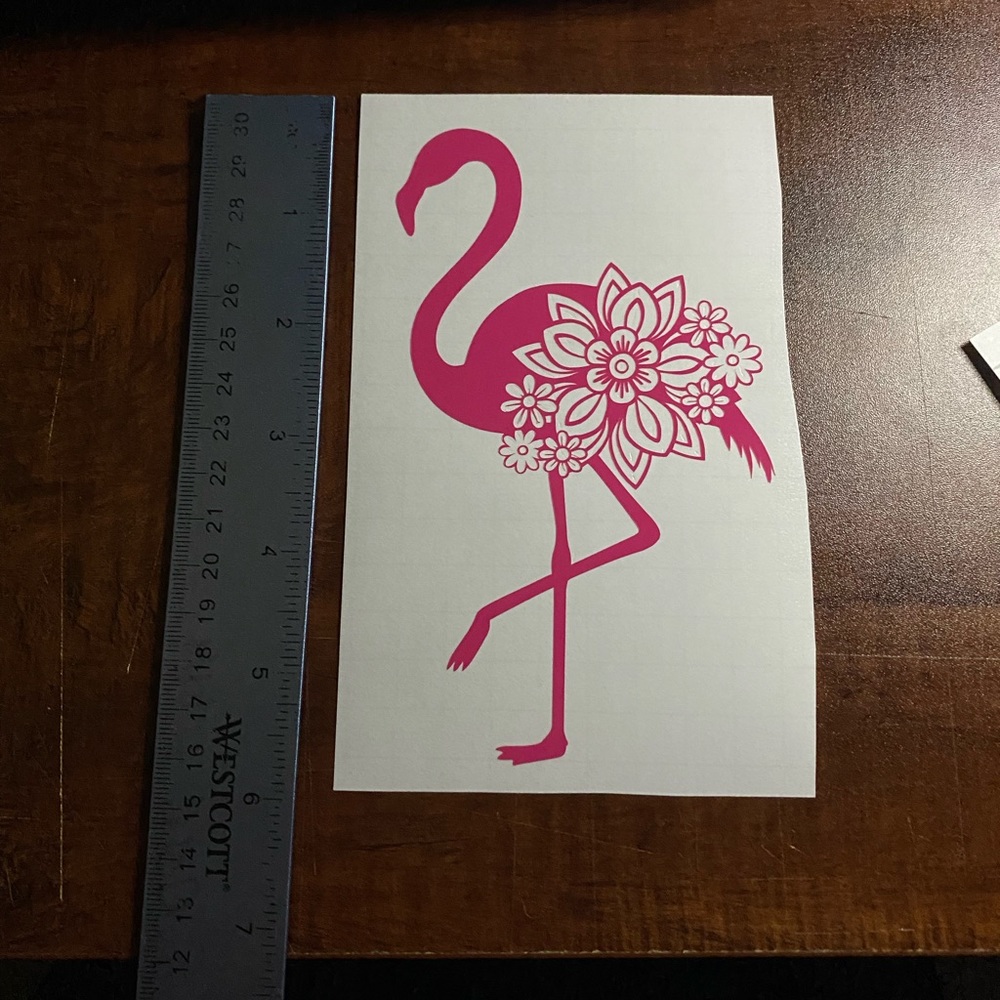 Flamingo vinyl decal